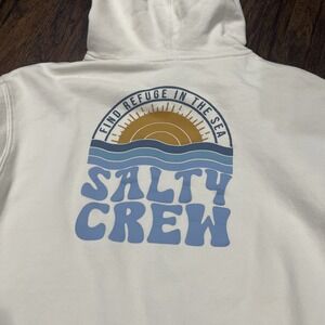 Salty Crew‎ Zip Up Jacket Sweatshir Hooded Sherpa Lining Mens Size XL